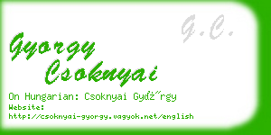 gyorgy csoknyai business card